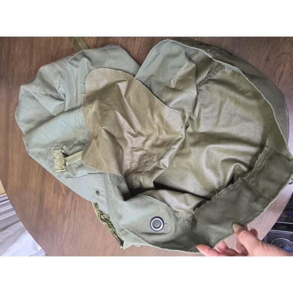 Vintage US Military Army Canvas Duffle Duffel Bag Distressed Patina Drawstring J - Picture 11 of 16